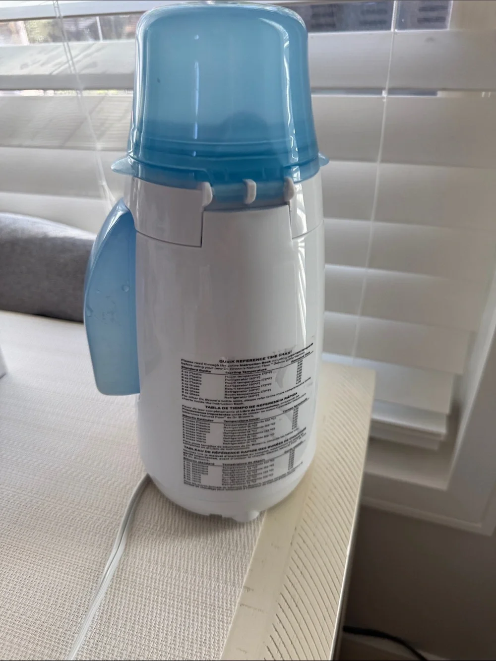 Dr. Brown's Blue Baby Bottle Warmer - Electric Bottle Heater